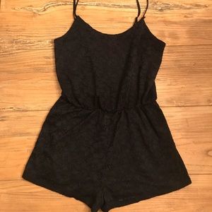 Charlotte Russe black lace romper